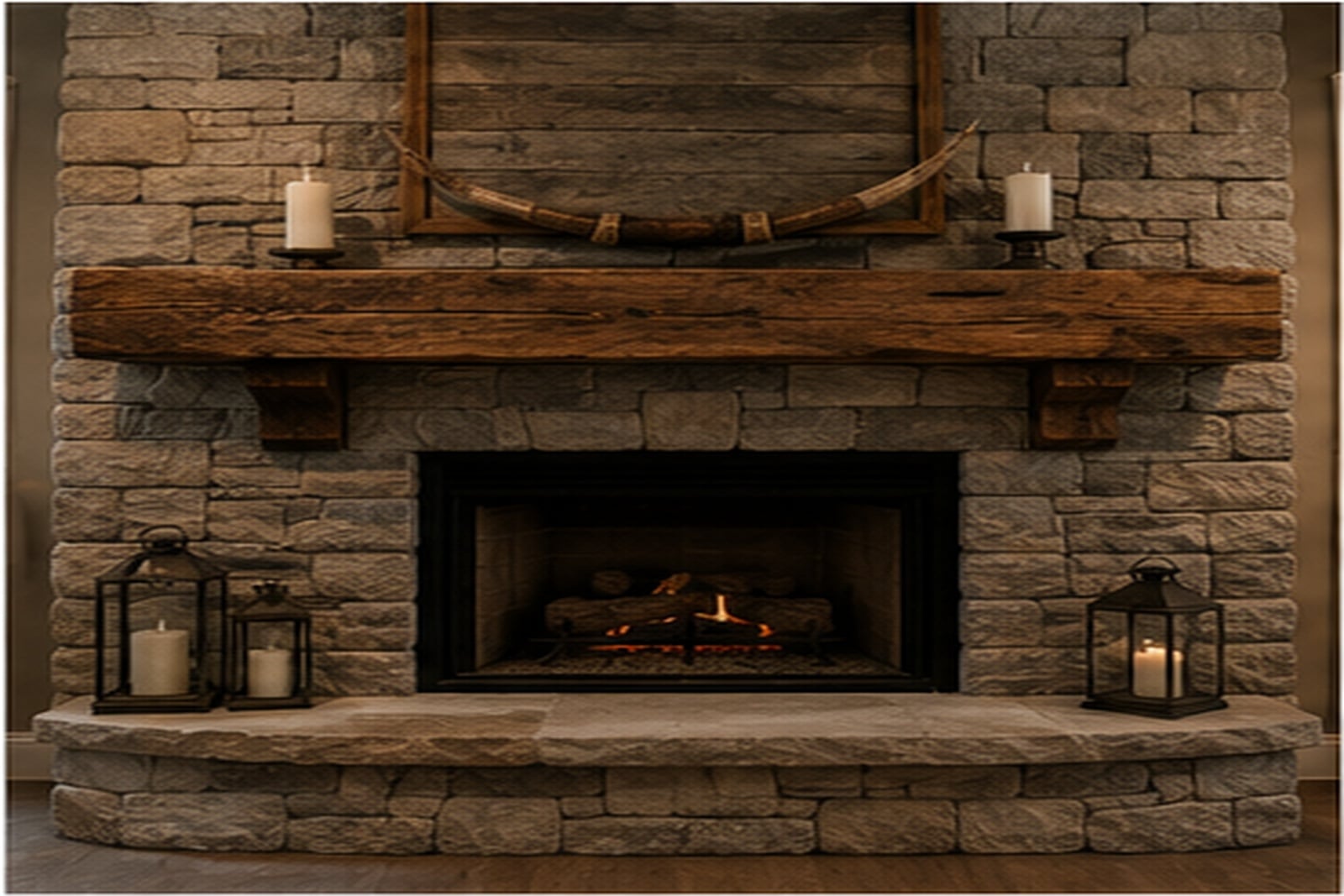 Fireplace mantel project by LHS Ocala