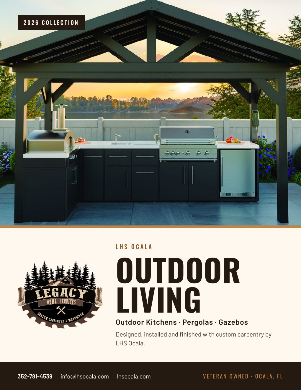 LHS Outdoor Living 2026 brochure cover